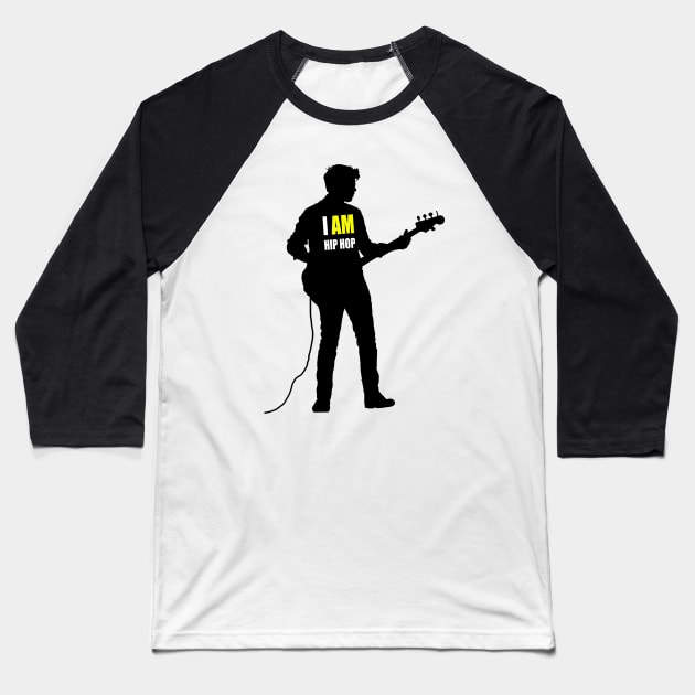 IAHH-SILHOUETTE-GUITARIST-MALE-1 Baseball T-Shirt by DodgertonSkillhause